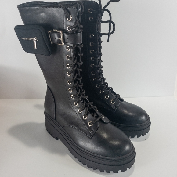 Wild Pair Shannon Zip Pocket Booties Black - Picture 5 of 6